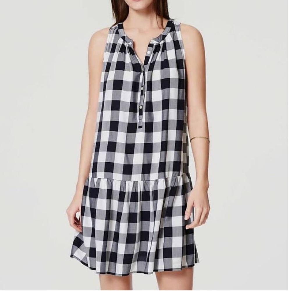 Loft black and white dress